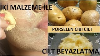 PORSELEN GİBİ BİR CİLT İÇİN PATATES MASKESİ CİLT BEYAZLATICI LEKE GİDERİCİ Güzellik Bakım [upl. by Maunsell]