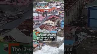 Apocalyptic Aftermath Drone Captures Hurricane Beryl’s Fury on Carriacou Island [upl. by Weider]