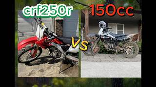 Testing the difference between a 150cc and a 250cc dirt bike [upl. by Maram]