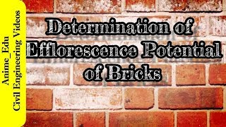 How to Determine the Efflorescence Potential of Bricks  Test on Bricks [upl. by Berna]