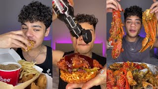 Ramizeinn tiktok compilation pt2  11 minutes of ramizienn eating spicy food  No reaction king [upl. by Peyton]