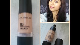 Coloressence HD Foundation  Drugstore ProductDemo amp Review [upl. by Alma576]