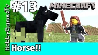 Minecraft Trixie 13 Black Stalion Horse Bridge Pig Hunt HobbyPig by HobbyGamesTV [upl. by Pyne]