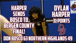 Don Bosco 63 Northern Highlands 49  Dylan Harper 31 points  Boys Basketball highlights [upl. by Yllas]