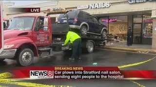 Car crashes into Stratford nail salon [upl. by Aisayn]