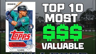 TOP 10 MOST VALUABLE CARDS IN 2023 TOPPS SERIES 1 [upl. by Ssor315]