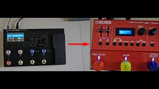 How to control looper Boss RC500 by external MIDI device Valeton GP200 [upl. by Madelina76]