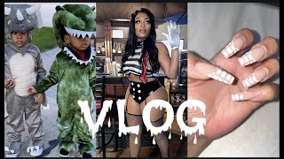 VLOG  HALLOWEEN WEEKEND  FUN NIGHT WITH FRIENDS  NEW NAILS MORE [upl. by Rintoul508]