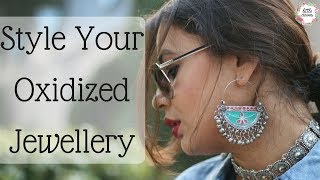 how to Style Oxidized Jewellery  Silver Jewellery in trend [upl. by Valma492]