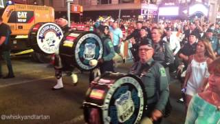 15th Anniversary 911 Memorial Massed Bands Through Times Square [upl. by Lebisor724]