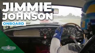 Full race onboard Jimmie Johnson and Dario Franchitti race Aston Martin DB4 GT at Goodwood [upl. by Aneehsal]