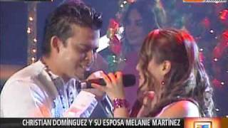 Christian Domínguez y su esposa Melanie se enfrentaron América Espectáculos 231109 [upl. by Holle803]