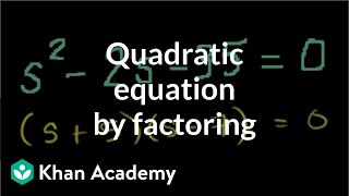 Solving a quadratic equation by factoring  Algebra II  Khan Academy [upl. by Odnumyer]