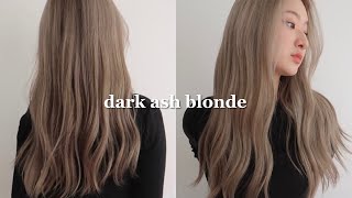 DARK ASH BLONDE AT HOME 💈👩🏽 [upl. by Coffee]