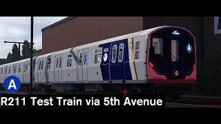 ROBLOX PTA 5th Avenue Line R211T Test Train  R46 Protection Train action [upl. by Ahsoet203]