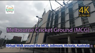 4K Melbourne Cricket Ground MCG virtual walk outside the ground Melbourne Australia Walking View [upl. by Nylikcaj]