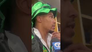 AmonRa St Brown Wore a Leprechaun Costume After Losing quotAn Agreementquot Over The USCNotre Dame [upl. by Tterab]