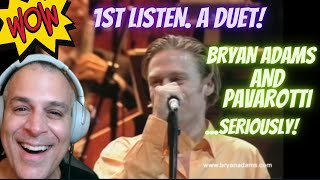 AMAZING DUET PAVAROTTI amp BRYAN ADAMS VERY 1ST REACTION quot O SOLE MIOquot WOW [upl. by Madaras]