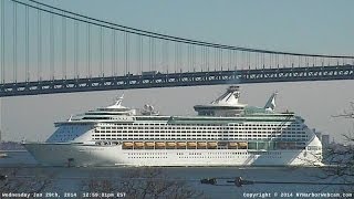 EXPLORER OF THE SEAS Return to New York Harbor amp Bayonne NJ  01292014 [upl. by Ativet833]