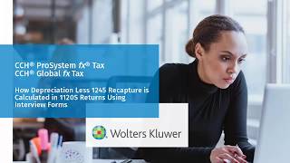 CCH® ProSystem fx® How to Calculate Depreciation Less 1245 Recapture in a 1120S [upl. by Sedda]