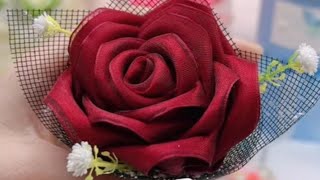 DIY Satin Ribbon flowers  How to make ribbon rose  Ribbon decoration ideas [upl. by Eanrahs]