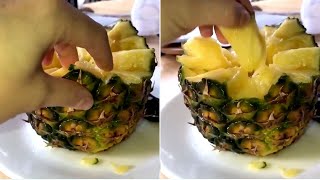 Is this the right way to eat pineapple [upl. by Manville]