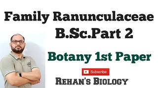 Family Ranunculaceae II BSc Part 2 II Rehans Biology BSc Part 2 Botany 1st Paper [upl. by Hirschfeld771]