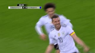 22032017 Deutschland  England Podolski Tor [upl. by Coad]