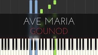 AVE MARIA BachGounod  🎹 PIANO ACCOMPANIMENT TUTORIAL [upl. by Radley]