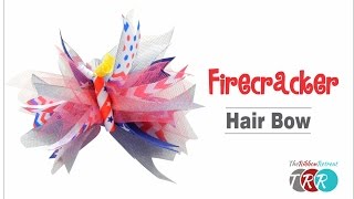 How to Make a Firecracker Spike Bow  TheRibbonRetreatcom [upl. by Anaeco575]