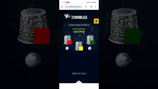 1xbet thimble two ball game color trick seting on kiwi browser how to make money [upl. by Damalis]