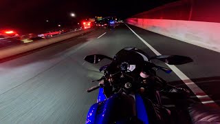 SC Project Yamaha R6 Pure Sound  Night Ride [upl. by Stiles263]