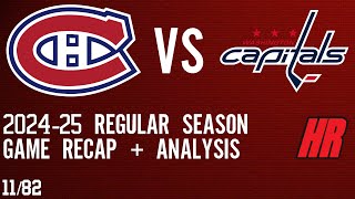 Montreal Canadiens vs Washington Capitals  Habs 202425 Season Recap  Episode 11  Harry Rice [upl. by Salas]