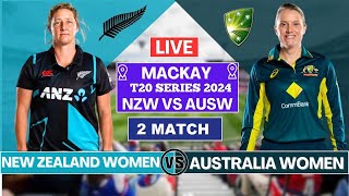 Australia Women vs New Zealand Women  2ND T20 Match Live AUSW vs NZW Live Commentary [upl. by Nosnibor502]