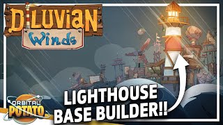 NEW LIGHTHOUSE Base Builder  Diluvian Winds EA  Management Colony Sim [upl. by Ramor]