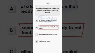 ServSafe Manager Practice Test 2024 Part 1 Questions 18 shorts [upl. by Nibbs]