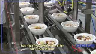 ORICS S30 Frozen meals Bowl filling and sealing Packaging machine with Tray Sealer [upl. by Wina]