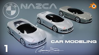 BMW Nazca C2  C2 Spider  C2 M12  Blender Car Modeling Timelapse  Part 1 [upl. by Fablan427]