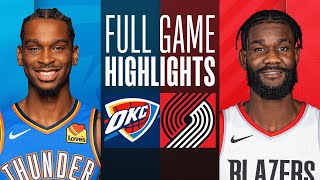 THUNDER at TRAIL BLAZERS  FULL GAME HIGHLIGHTS  November 19 2023 [upl. by Aufmann]