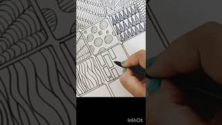 Easy zentangle zentangle art for kids shortvideo shorts zentanglepatterns zenart zendoodle [upl. by Atiuqram790]