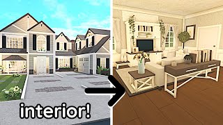 Decorating My Summer Realistic Bloxburg House Build Interior Part 2 [upl. by Eissac494]