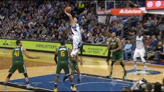 Zach LaVine Flies for the Jam vs the Jazz  010717 [upl. by Esertak500]