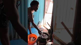 Frying Vermiculated Spinefoot Fish🐠🇫🇯 shorts [upl. by Nuawad]