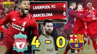 Liverpool vs Barcelona 4  0 Highlight amp Goals I 2019 [upl. by Ollehto]