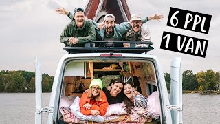 6 PEOPLE LIVING IN A VAN ft Kara amp Nate  KingingIt [upl. by Trometer]