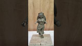 Small maa saraswati idol making at home art viraltrending saraswatipuja youtube short [upl. by Lybis646]