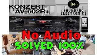 Konzert Stereo Karaoke Amplifier AV602R  No Audio Solved 100 [upl. by Biamonte]