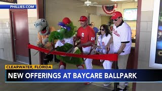 Heading to Florida to cheer on the Phillies Check out the new eats at Baycare Ballpark [upl. by Balsam]