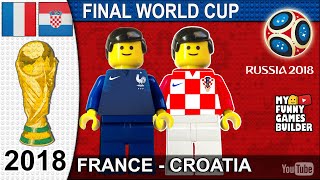 World Cup Final 2018 • France vs Croatia 42 • Moscow 15072018 All Goals Highlights Lego Football [upl. by Ayirp]