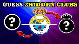 GUESS THE TWO HIDDEN CLUBS  GUESS THE CLUB BY LOGO  LOGO FOOTBALL TRIVIA 2024 quiz football [upl. by Ayra]